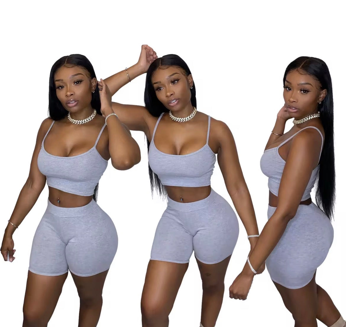 2 piece cropped active set