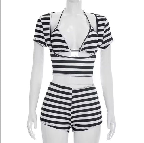 3 piece striped set