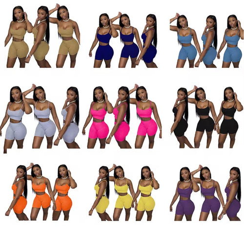 2 piece cropped active set