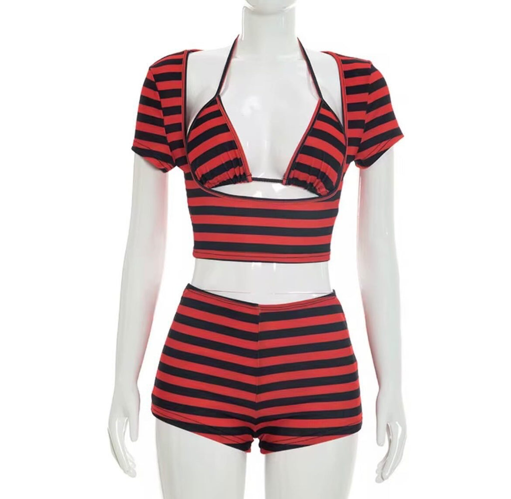3 piece striped set