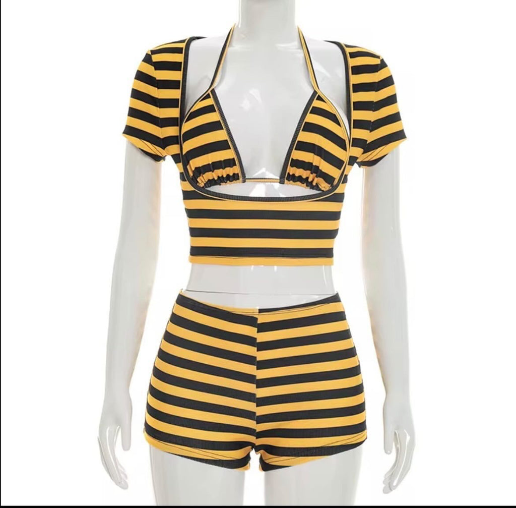 3 piece striped set