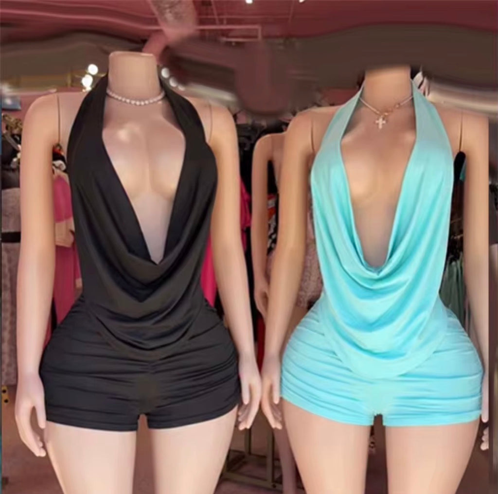 Drape romper set